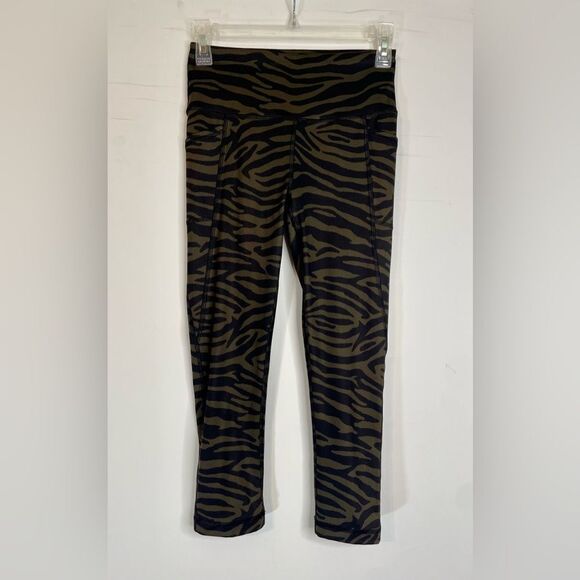 5 for $25🔥Nordstrom X by Gottex Olive Green Zebra Leggings XS - Picture 1 of 7